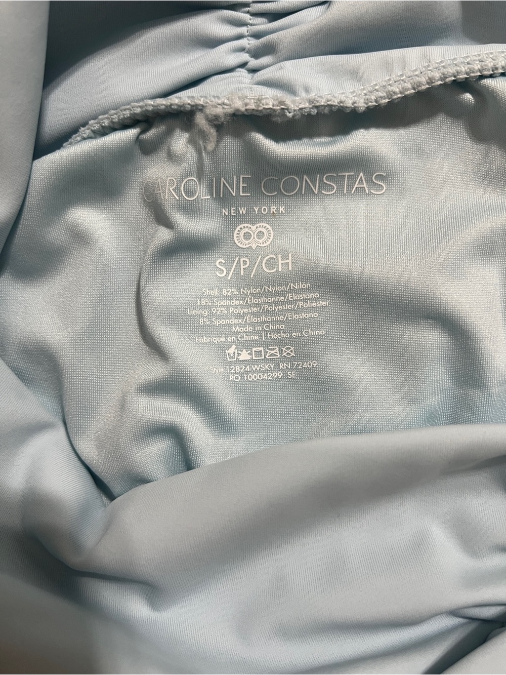 Caroline Constas NWT Light Blue Bandeau Bikini Set. Size Small - Picture 3 of 3